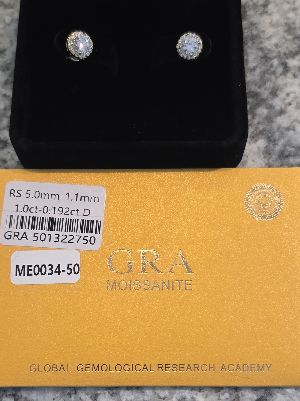 Moissanite Round Stud Earrings in Silver-Tone